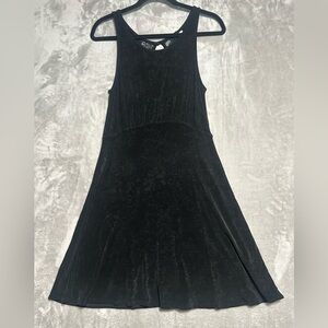 Free People Gothic Witchy Knee Length Dress Women’s Small Black Keyhole Lace